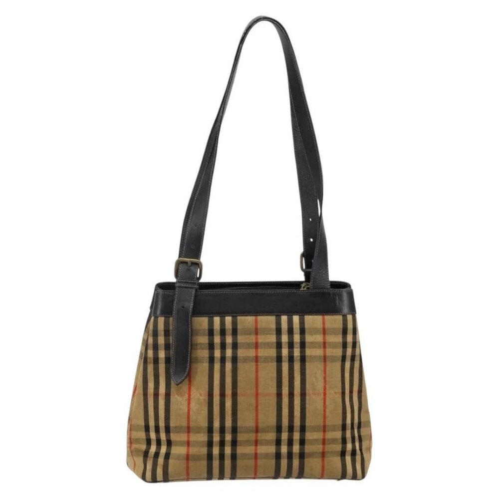 Burberrys Nova Check Tote Bag Canvas Beige Auth bs29130 - Picture 2 of 16